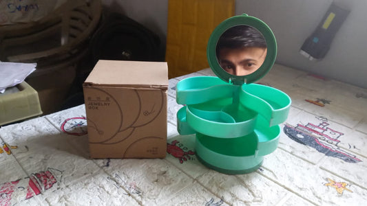 4 Layers Jewellery Box, 360 Degree Rotating Jewelry Box