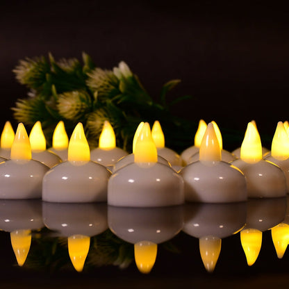 Set of 12 Flameless Floating Candles