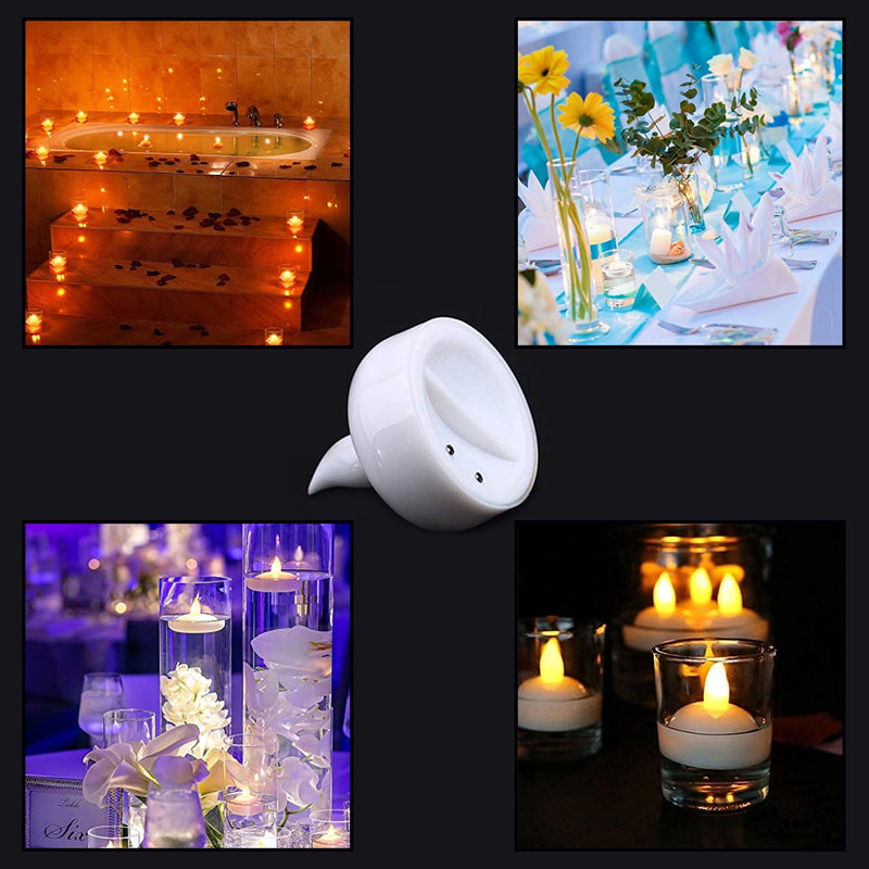 Set of 12 Flameless Floating Candles
