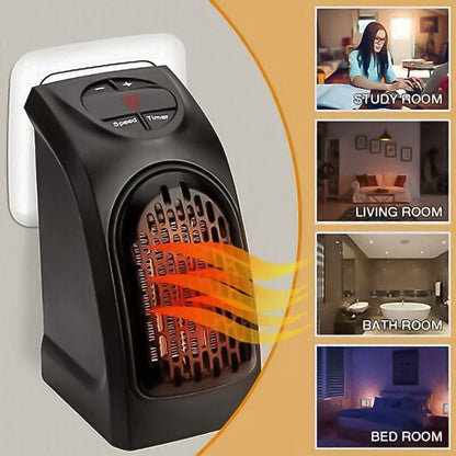 Room Heater Handy Heater for Home, Office, Camper LED Screen 400 Watts Portable Wall Heater Warmer, Mini Blower Heater for Winter