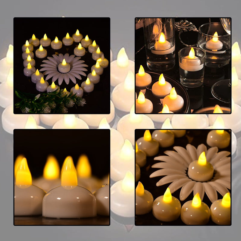 Set of 12 Flameless Floating Candles