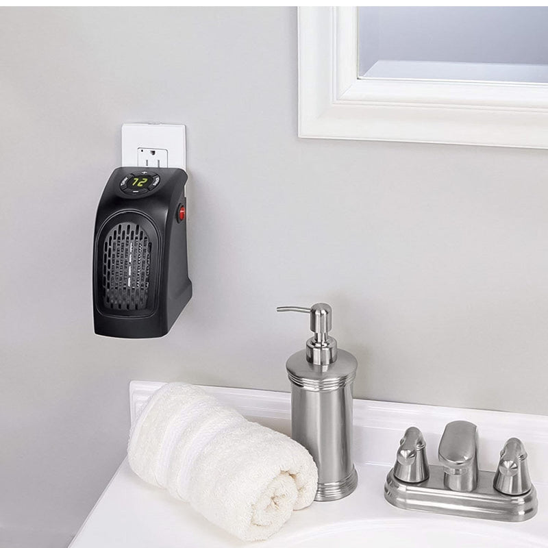 Room Heater Handy Heater for Home, Office, Camper LED Screen 400 Watts Portable Wall Heater Warmer, Mini Blower Heater for Winter